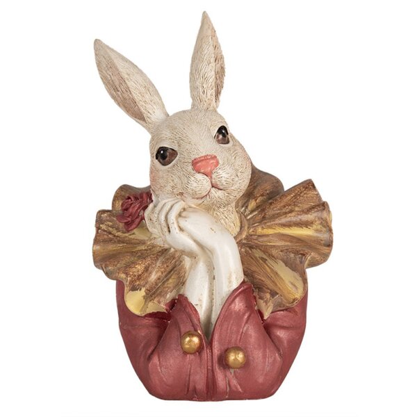 Deko Büste Kaninchen beige-rosa 11x17 cm - Dekofigur, Hasenbüste, Frühlingsdeko, Deko Hase, Osterdeko, Osterhase, Ostern Hasenfigur, Frühling, Landhausstil