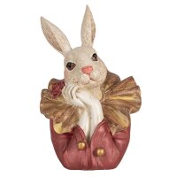 Deko Büste Kaninchen beige-rosa 11x17 cm - Dekofigur, Hasenbüste, Frühlingsdeko, Deko Hase, Osterdeko, Osterhase, Ostern Hasenfigur, Frühling, Landhausstil