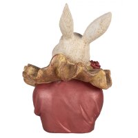 Deko Büste Kaninchen beige-rosa 11x17 cm - Dekofigur, Hasenbüste, Frühlingsdeko, Deko Hase, Osterdeko, Osterhase, Ostern Hasenfigur, Frühling, Landhausstil