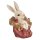 Deko Büste Kaninchen beige-rosa 11x17 cm - Dekofigur, Hasenbüste, Frühlingsdeko, Deko Hase, Osterdeko, Osterhase, Ostern Hasenfigur, Frühling, Landhausstil