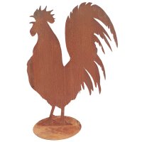Dekofigur Hahn Gockel  XXL H:105 cm im Rost Design -...
