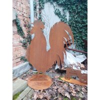 Dekofigur Hahn Gockel  XXL H:105 cm im Rost Design - Rostfigur, Deko für den Garten, Bauernhof, Gartendeko, Metalldeko