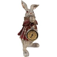 Kaninchen mit echter Taschenuhr H:25 cm -...