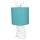 Tischleuchte Lampe Kaninchen Hase Weiß / Türkis 20x43 cm - Wohnzimmerlampe, Dekolampe Ostern, Leselampe, Tischlampe, Hasen Lampe, Landhausstil