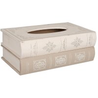 Taschentuchbox Bücher aus Holz 27x16x10 cm -...