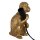 Tischleuchte Lampe Affe gold 12x17 cm - Wohnzimmerlampe, Dekolampe Tier, Leselampe, Tischlampe, Affen Lampe, Tierlampe