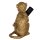 Tischleuchte Lampe Affe gold 12x17 cm - Wohnzimmerlampe, Dekolampe Tier, Leselampe, Tischlampe, Affen Lampe, Tierlampe