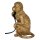 Tischleuchte Lampe Affe gold 12x17 cm - Wohnzimmerlampe, Dekolampe Tier, Leselampe, Tischlampe, Affen Lampe, Tierlampe