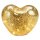 Dekoleuchte Herz Glas Gold, Herz Lampe mit LED Lichterkette, Dekolampe, Tischleuchte, Herzlampe