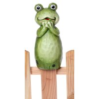Zaunhocker Frosch H: 22 cm aus Terrakotta - Zaun Deko...