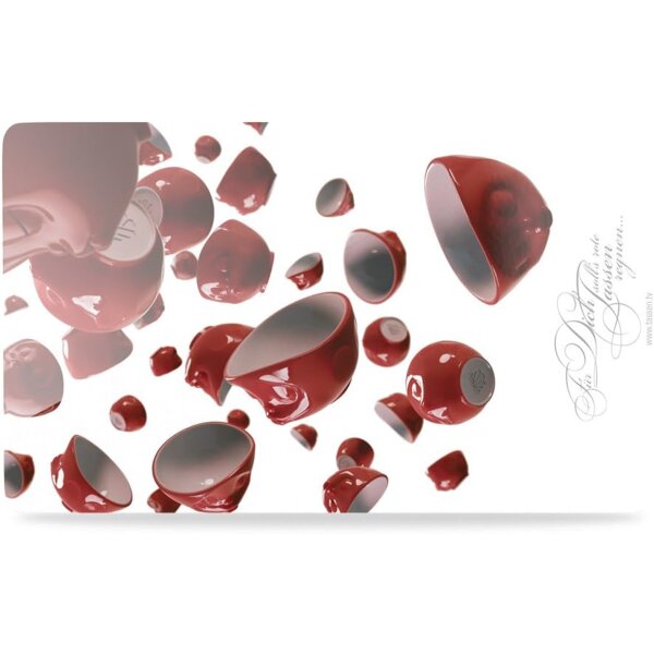 Fiftyeight Frühstücksbrett Schnittbrett Für dich solls rote Tassen regnen - Frühstücksbrettchen, Vesperbrett, Hochzeitstag, Valentinstag