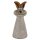 Zaunhocker Hase H: 18 cm aus Keramik - Zaun Deko Garten Ostern, Tierfigur Pfostenhocker, Zaunfigur, Gartendeko, Zaunstecker