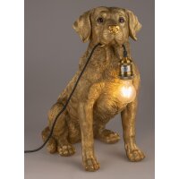 Tischleuchte Hund Labrador, gold - Tischlampe, Moderner...
