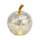 Dekoleuchte Apfel (XXS) Glas silber - Apfel Lampe mit 5er LED Lichterkette, Dekolampe, Tischleuchte, Apfellampe