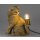 Tischleuchte Lampe Katze H:32 cm antik gold -  Tischlampe, Moderner Deko Stil, Tierleuchte Katzen