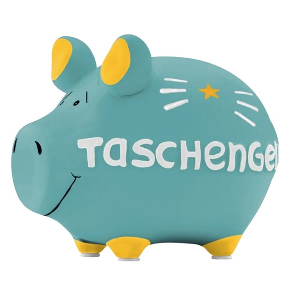 KCG Sparschwein Taschengeld aus Keramik - Spardose, Dankeschön, Sparbüchse, Geldbüchse
