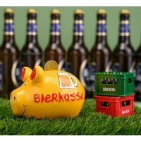 KCG Sparschwein Bierkasse aus Keramik - Spardose Bier,...