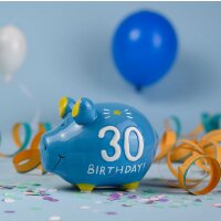 KCG Sparschwein Happy Birthday 30 aus Keramik - Spardose...