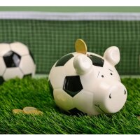 KCG Sparschwein Fussballschwein aus Keramik - Spardose...