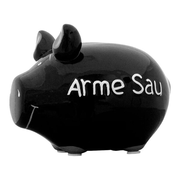 KCG Sparschwein Arme Sau aus Keramik - Spardose, Sparbüchse, Geldbüchse