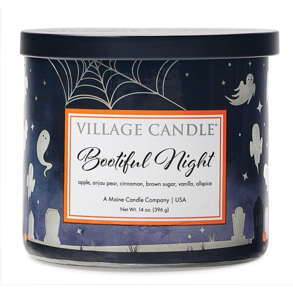 Village Candle Duftkerze im Glas (medium) Bootiful Night - Luminary Bowl - Kerze mit 3-Docht Technologie