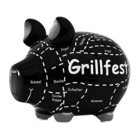 KCG Sparschwein Grillfest aus Keramik - Spardose Grill...