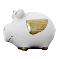 KCG Sparschwein Engelschwein Gold aus Keramik - Spardose...