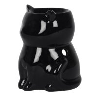 Ölbrenner Duftlampe Schwarze Katze - Halloween Wachswärmer, Verdunster, Duftlampe, Aromalampe für Duftöl und Duftwachs, Deko