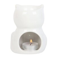 Ölbrenner Duftlampe Katze, weiss - Katzen...