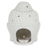 Ölbrenner Duftlampe Buddha, weiss - Wachswärmer...