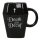 Gothic Halloween Kaffee Becher Sarg "Death before Decaf" - Keramik Tasse, Kaffee Tasse, Koffein