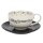 Teetasse Wahrsagerei Astrologie zum Teeblätter lesen mit Anleitung - Keramik Tee Tasse Hexe, Halloween, Tee Becher