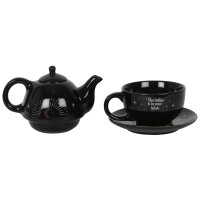 Tee Set Tea-for-one - Teekanne und Teetasse im Wahrsager Design - Keramik Tee Tasse Hexe, Halloween, Tee Becher Kanne Astrologie