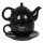 Tee Set Tea-for-one - Teekanne und Teetasse im Wahrsager Design - Keramik Tee Tasse Hexe, Halloween, Tee Becher Kanne Astrologie