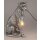 Tischleuchte Lampe Katze Löwe sitzend H:52 cm antik silber -  Tischlampe, Moderner Deko Stil, Tierleuchte