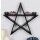 Gothic Wandregal Pentagramm, schwarz 43x42 cm - Holzregal Halloween, Regal Hexe, Mystik Wandbild, Drudenfuß