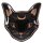 Schmuckschale Mystisches Katzengesicht D:10,5 cm- Schale Schwarze Katze, Halloween Dekoration, Meditation