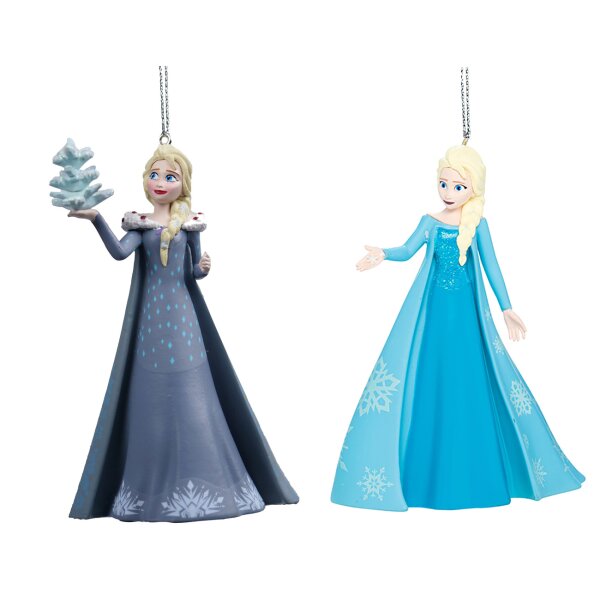 Baumschmuck Eiskönigin Elsa (2er Set)  Baumkugel Disney Film Frozen, Baumhänger, Weihnachtskugel für Disney Fans, Weihnachtsdeko