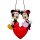 Baumschmuck Micky Maus & Minni in Love -  Baumkugel Disney, Baumhänger Mickey & Minnie mit Herz, Weihnachtskugel für Disney Fans, Weihnachtsdeko