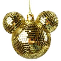 Christbaumschmuck Discokugel Micky Maus, gold -...