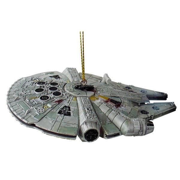 Baumschmuck Raumschiff Millenium Falcon aus Star Wars -  Weihnachtskugel für Star Wars Fans, Hänger, Christbaumschmuck, Weihnachtsdeko