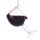 Baumschmuck Rotwein Glas mit beweglicher Flüssigkeit H: 8 cm - Baumkugel Wein Glas, Weihnachtsdeko Weinglas, Christbaumkugel, Weihnachtsbaum Hänger