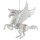 Baumschmuck Geflügeltes Einhorn 14 cm - Baumkugel Unicorn, Weihnachtsdeko Fantasie, Christbaumkugel