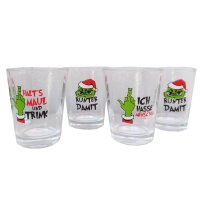 Schnapsglas Muffel Weihnachten (4er Set) - Schnaps Glas,...