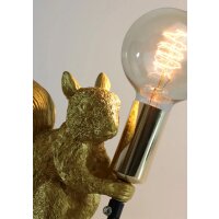 Tischleuchte Lampe Eichhörnchen H:15 cm antik gold -...