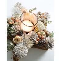 Adventsgesteck Sternlichter "Carnel" D:22 cm...