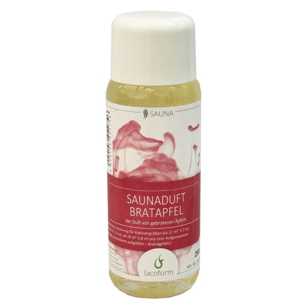 Saunaduft Bratapfel, Lacoform Sauna Aufguss Konzentrat 250ml, Saunadüfte für Zuhause