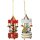 Baumschmuck Karussell aus Holz H:10 cm (2er Set) rot & weiss - Baumkugel Jahrmarkt, Weihnachtsdeko, Christbaumkugel, Weihnachten