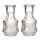 Glasvase Vase Romance Klarglas H:14 cm (2er Set) - kleine Vase zur Tischdekoration, Geburtstage, Hochzeiten