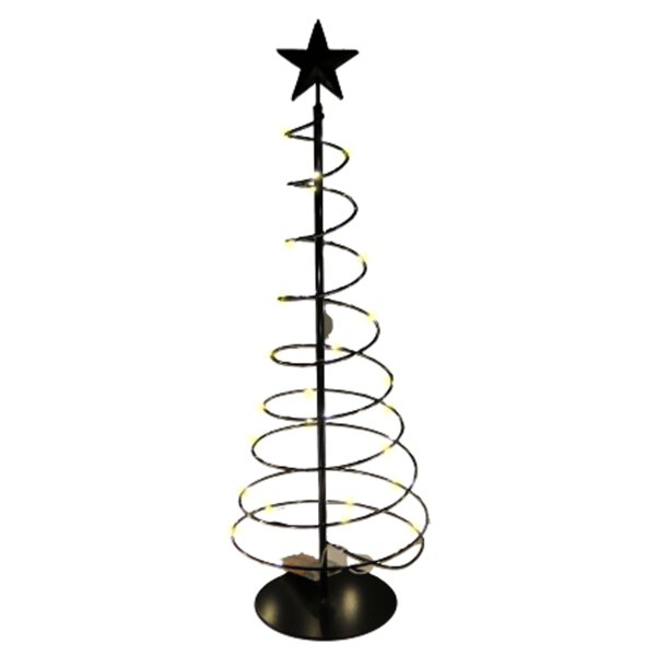 LED Deko Tanne aus Metall, schwarz H:39 cm  - Deko Weihnachten, Lichterkette, Adventsdeko, Advent Kerze, Tannenbaum, Weihnachtsbaum